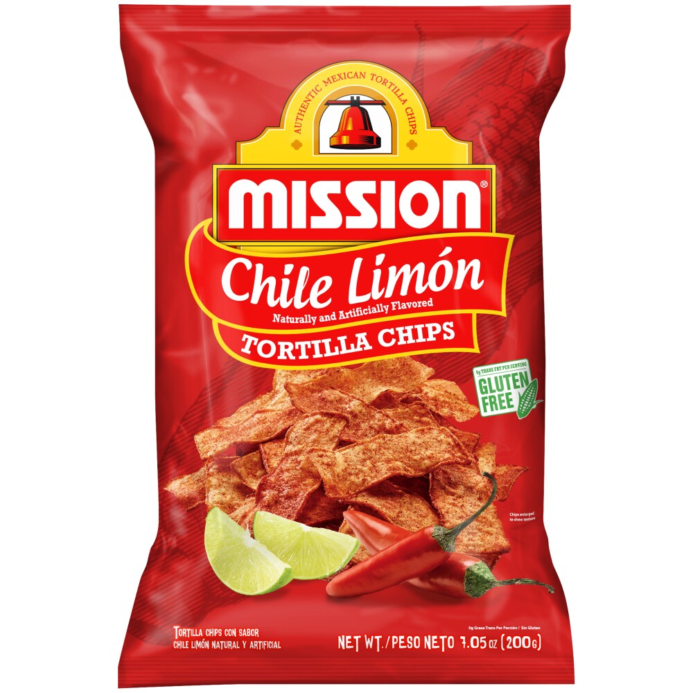 Mission Tortilla Chips, Chile Lemon 7.05 Oz