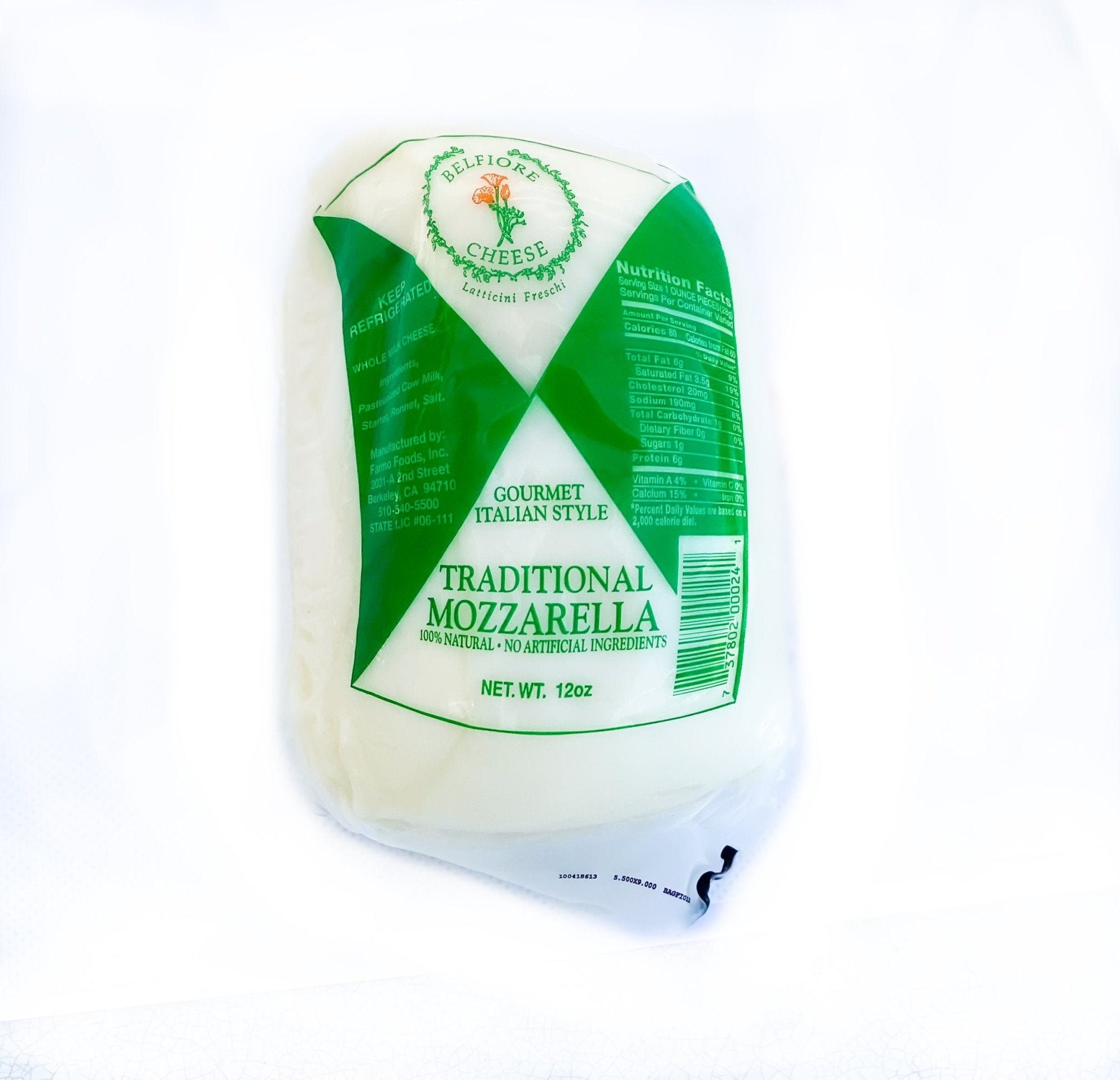 Belfiore Cheese Traditional Mozzarella Ball