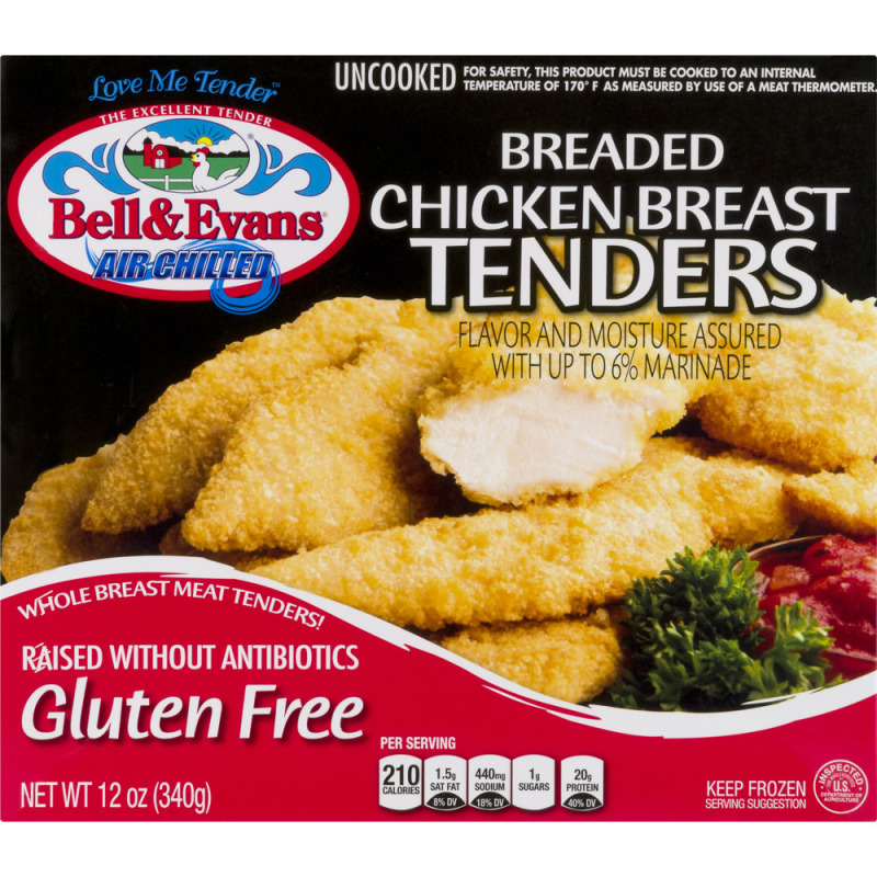 Bell & Evans Chicken Breast Tenders, Breaded 12 Oz