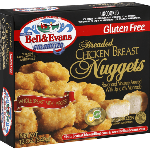 Bell & Evans Uncooked Chicken Breast Nuggets Breaded