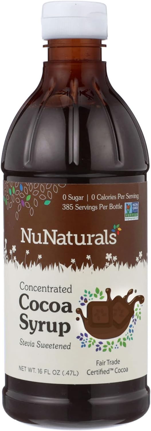 NuNaturals NuStevia Cocoa Syrup 16 Fl Oz