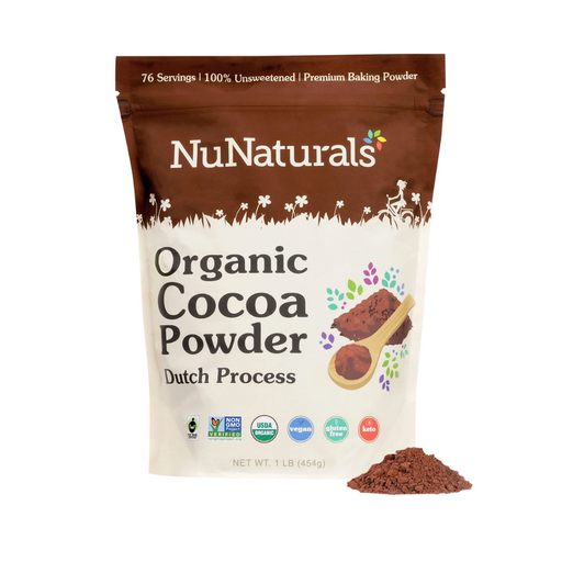 NuNaturals INC: Organic Cocoa Powder Dutch Process, 1 Lb