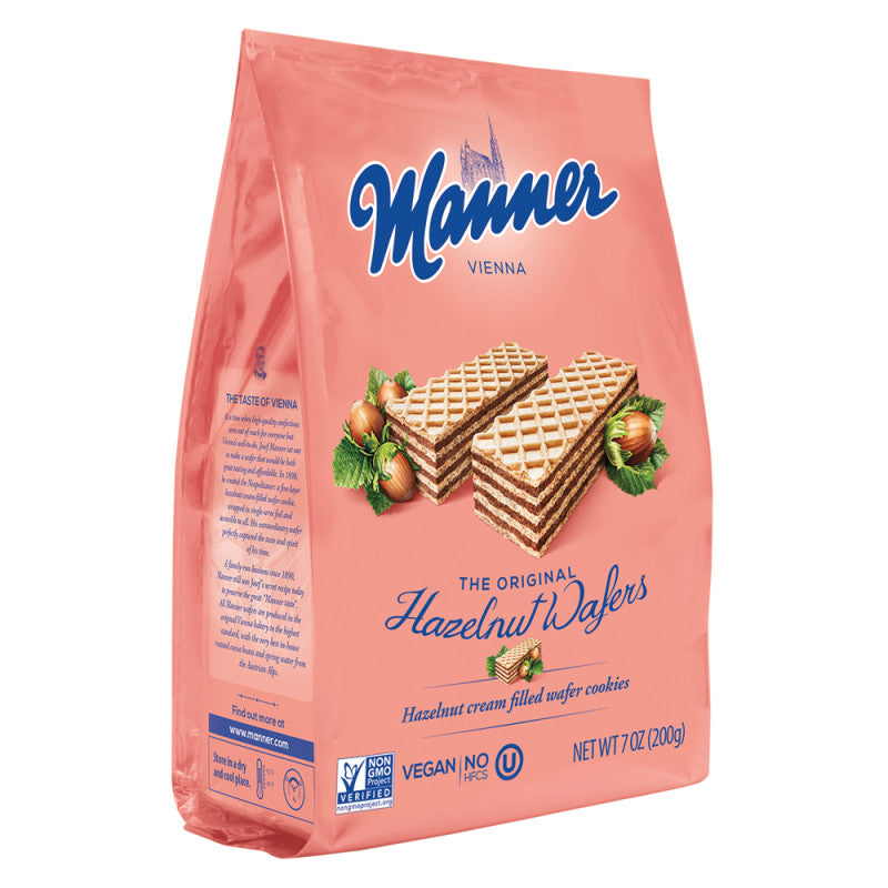 Manner Hazelnut Wafer 7 Oz. Bag - 12ct Case