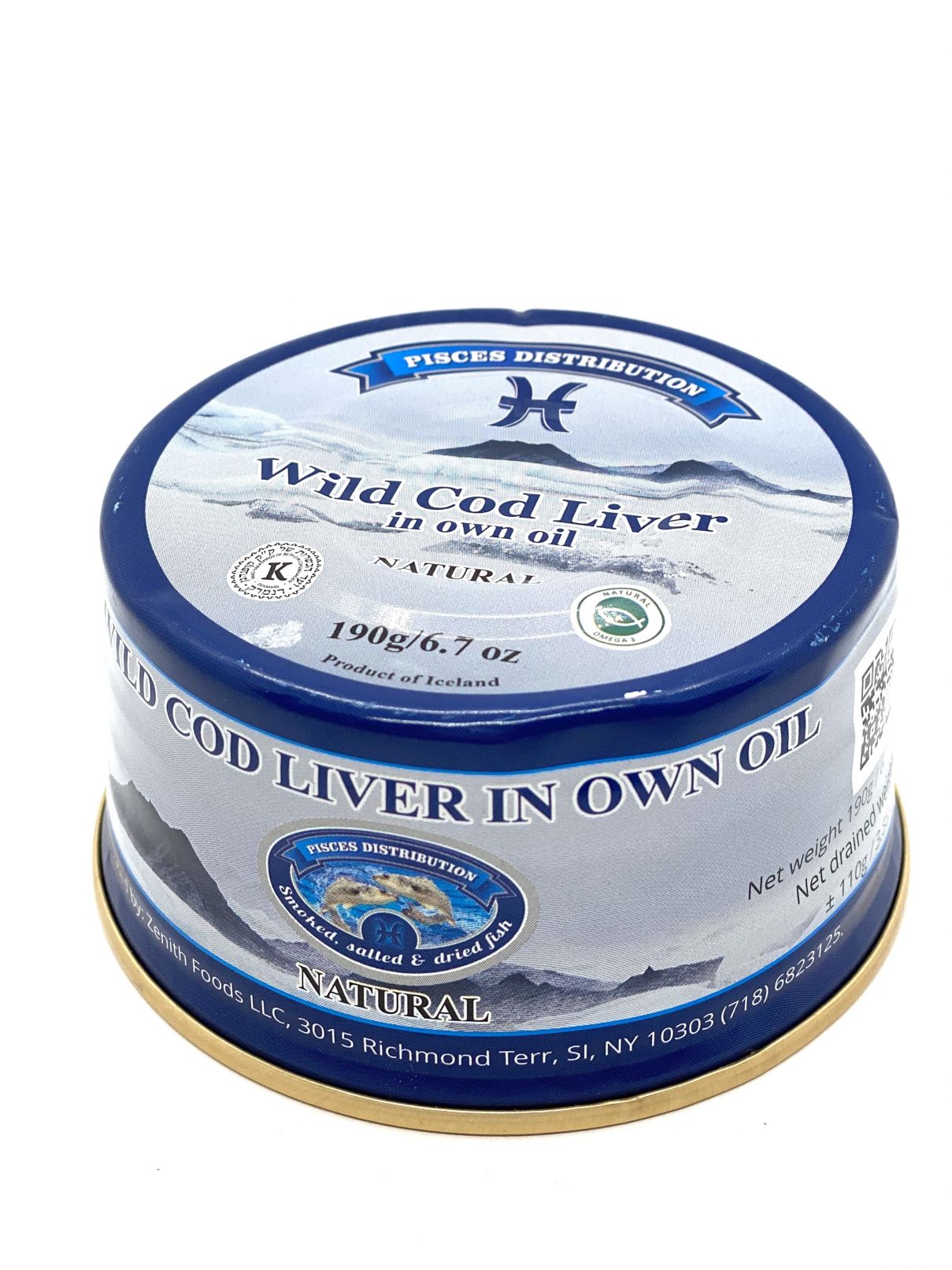 Pisces Distribution Wild Cod Liver In Own Oil 190g
