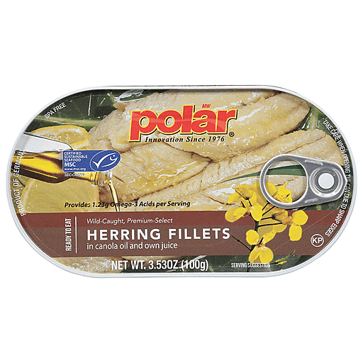 Polar Herring Fillets In Oil 3.53oz-whole