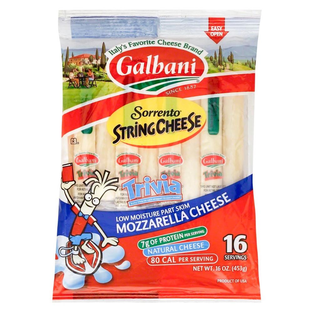 Galbani String Cheese, Mozzarella, Low Moisture Part Skim 16 Oz