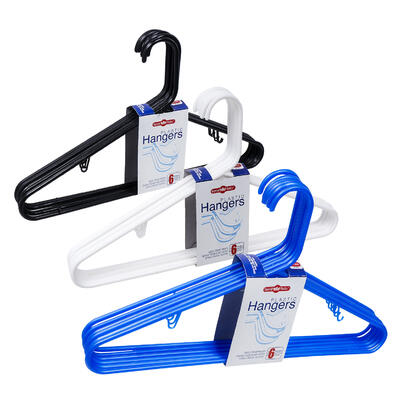 Hanger Adult 6pk 3 Asst Clr #143
