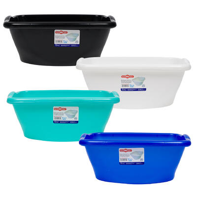 DDI Dish Pan 15qt Rect Asst Clr #165