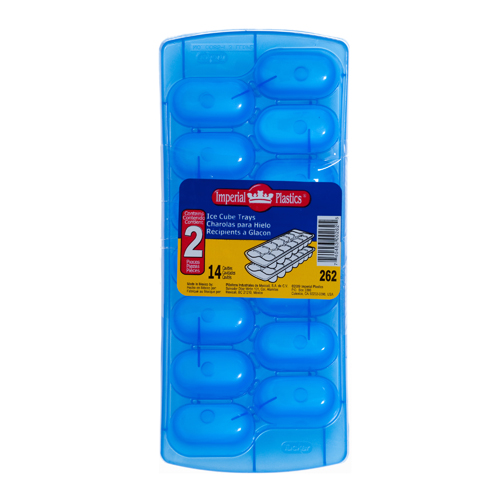 Imperial Plasti Ice Cube Tray 2pk Blue Clr