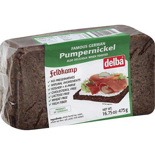 Delba German Pumpernickel Bread, 16.75 Oz