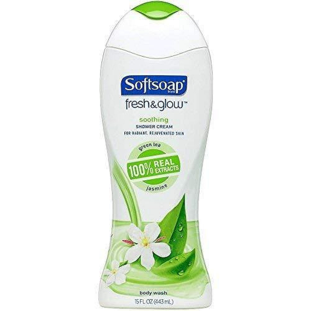 Softsoap Fresh And Glow Body Wash, Green Tea/Jasmine Extracts, 15 Ounce