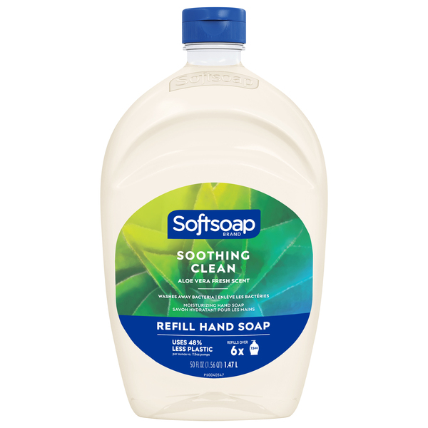 Softsoap Hand Refill, Soothing Clean, Aloe Vera Fresh Scent 50 Fl Oz