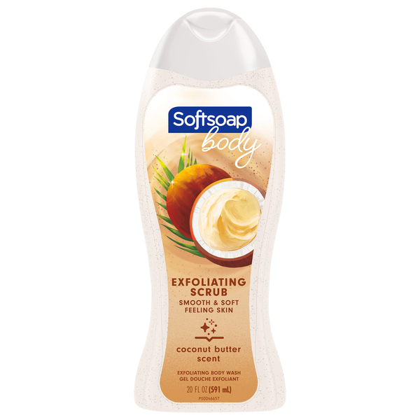 Softsoap Exfoliating Scrub, Body, Coconut Butter Scent 20 Fl Oz