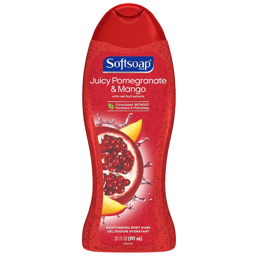 Softsoap Body Wash, Moisturizing, Pomegranate & Mango Spritz, Energizing 20 Fl Oz