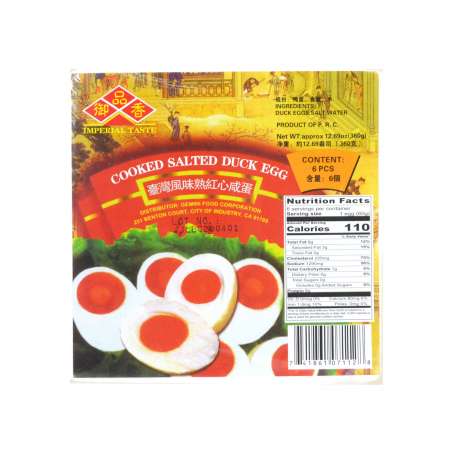 Imperial Taste Cooked Salted Duck Egg 6pcs 360g