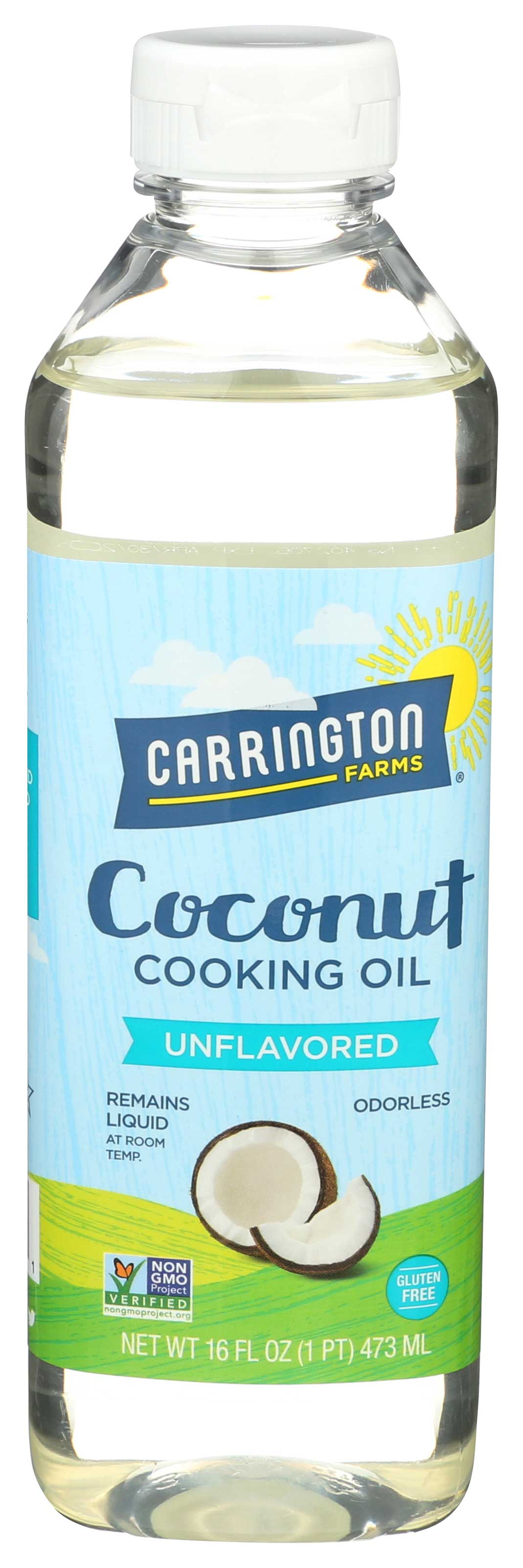 Carrington Farms Unflavored Organic Coconut Cooking Oil, 16 Fl Oz