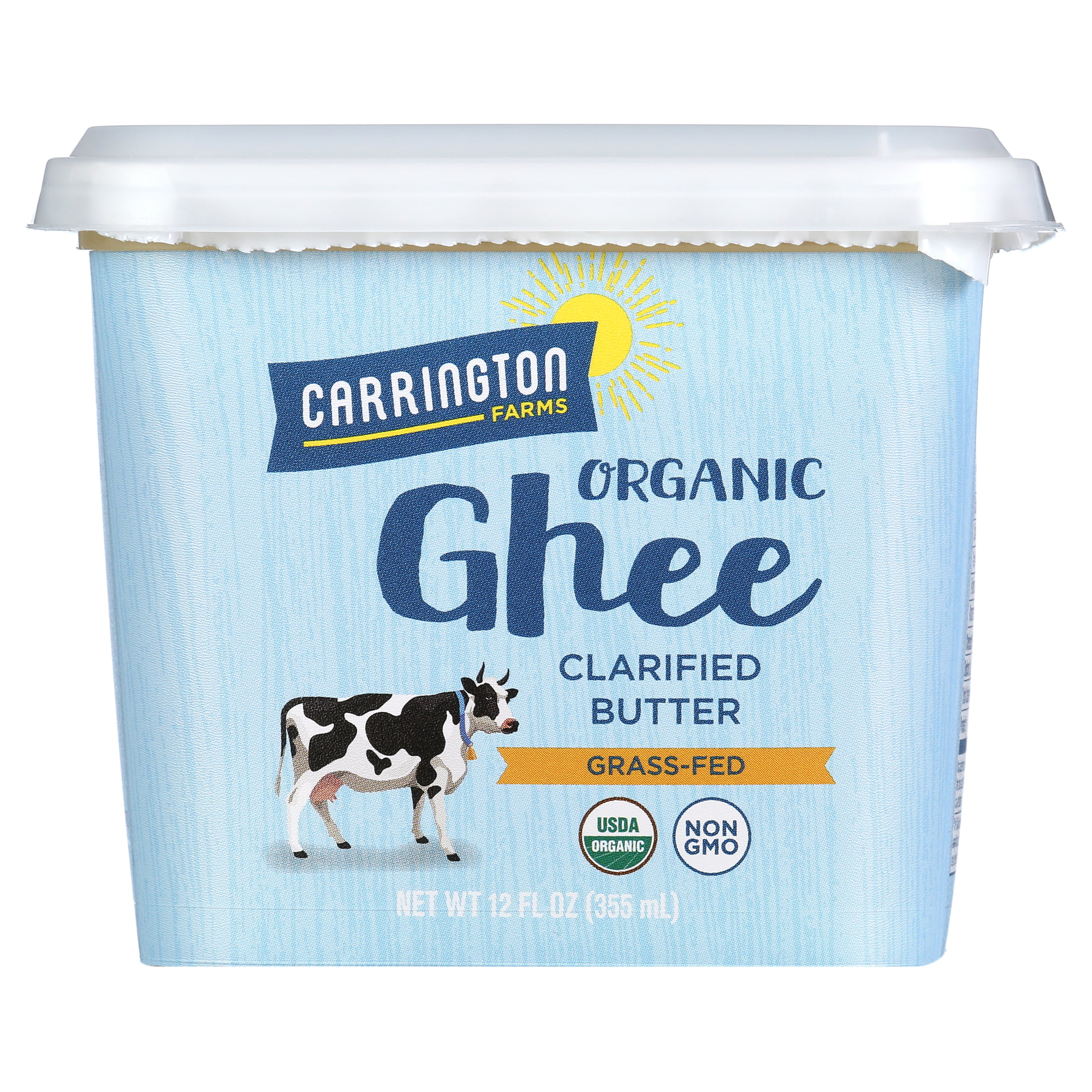 Carrington Farms Organic Ghee Clarified Butter Grass Fed -- 12 Fl Oz