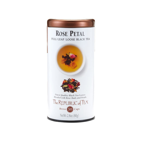 The Republic of Tea Rose Petal Black Full-Leaf Loose Leaf
