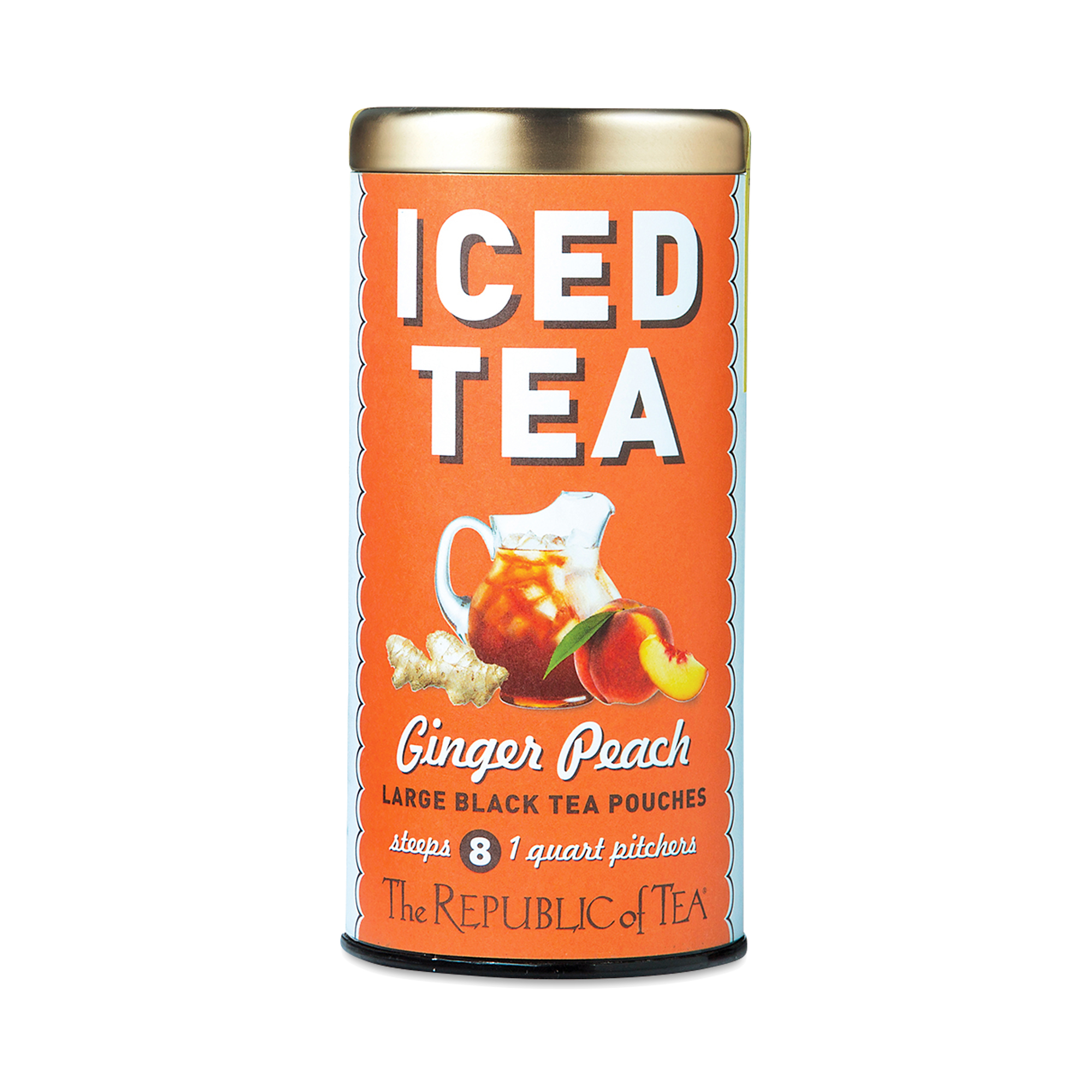 The Republic Of Tea Ginger Peach Black Large Iced Pouches