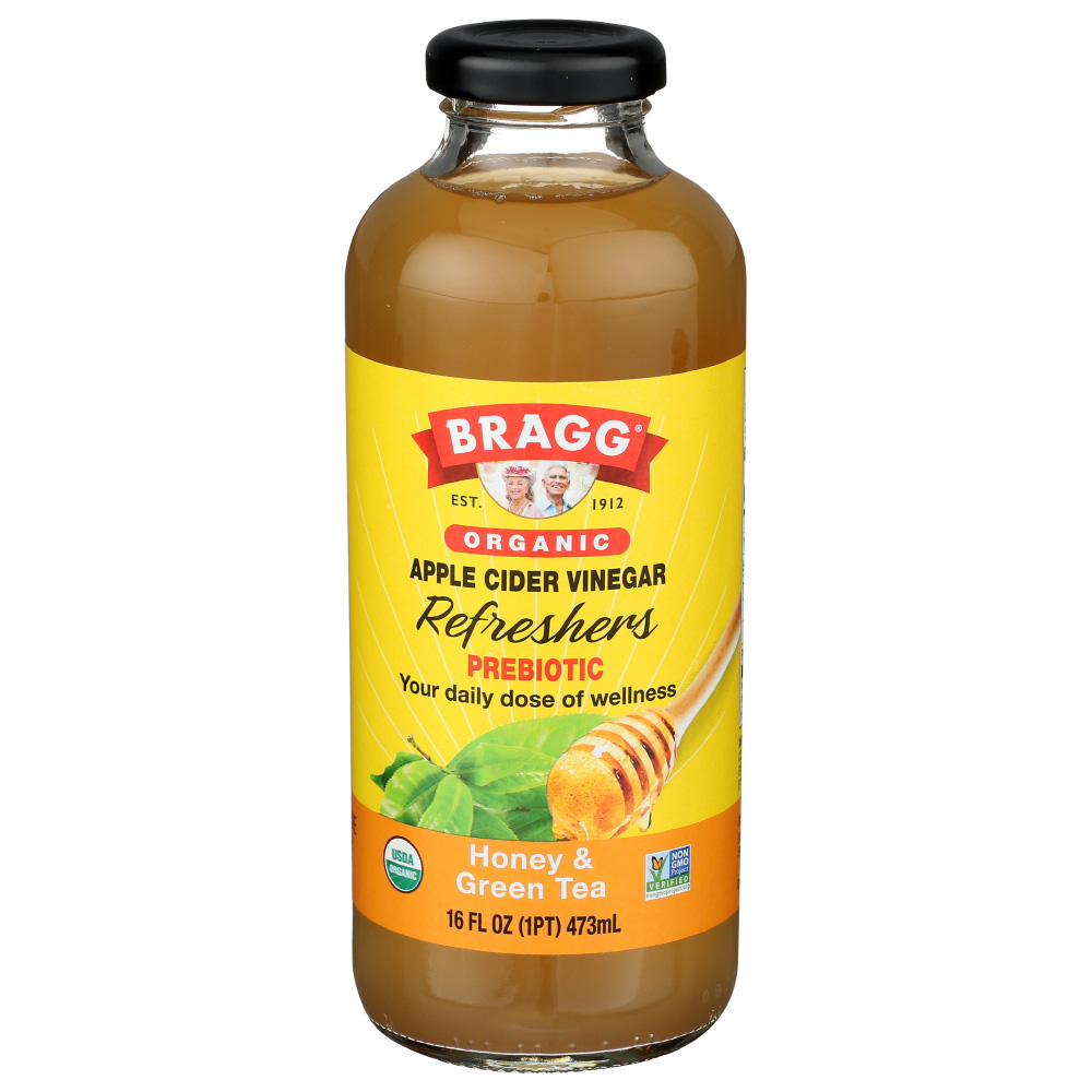 Bragg Organic Honey & Green Tea Apple Cider Vinegar Refreshers, 16 Oz