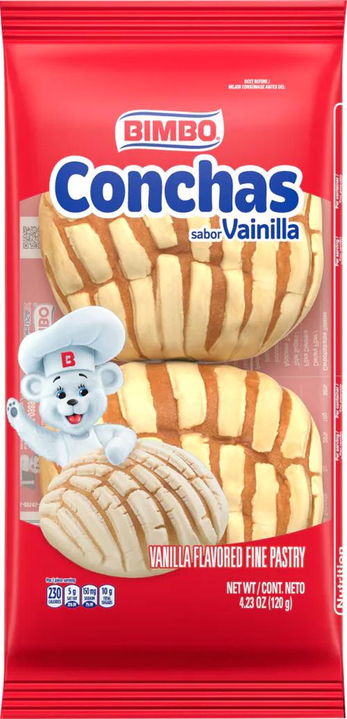 Bimbo Vanilla Flavored Conchas Fine Pastry
