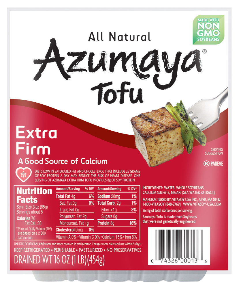 Azumaya Extra Firm Tofu 16 Oz. Tray