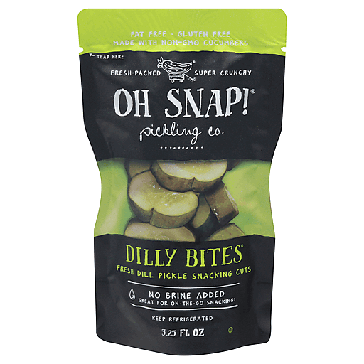Oh Snap! Dilly Bites Fresh Dill Pickle Snacking Cuts - 3.25 Fl Oz