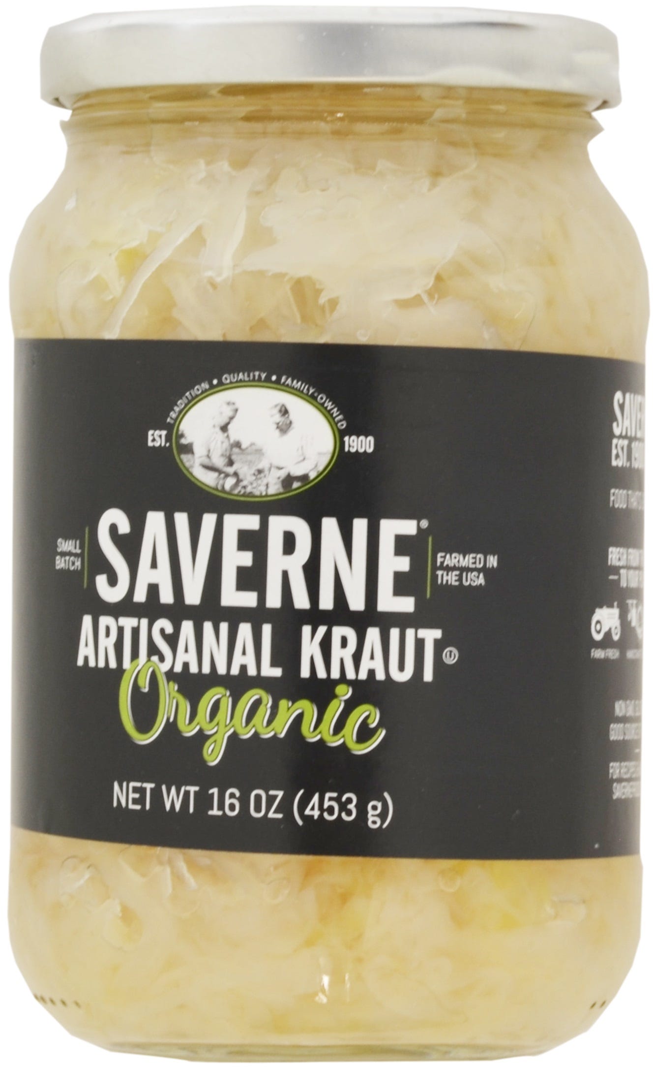 Saverne Artisanal Organic Kraut 16oz Glass