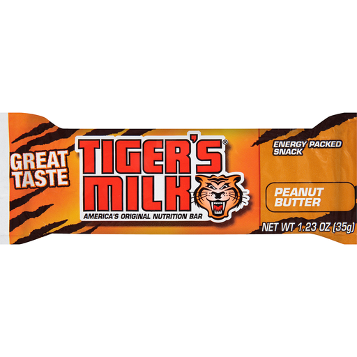 Tiger's Milk Peanut Butter Nutrition Bars 24-1.25 Oz. Wrappers