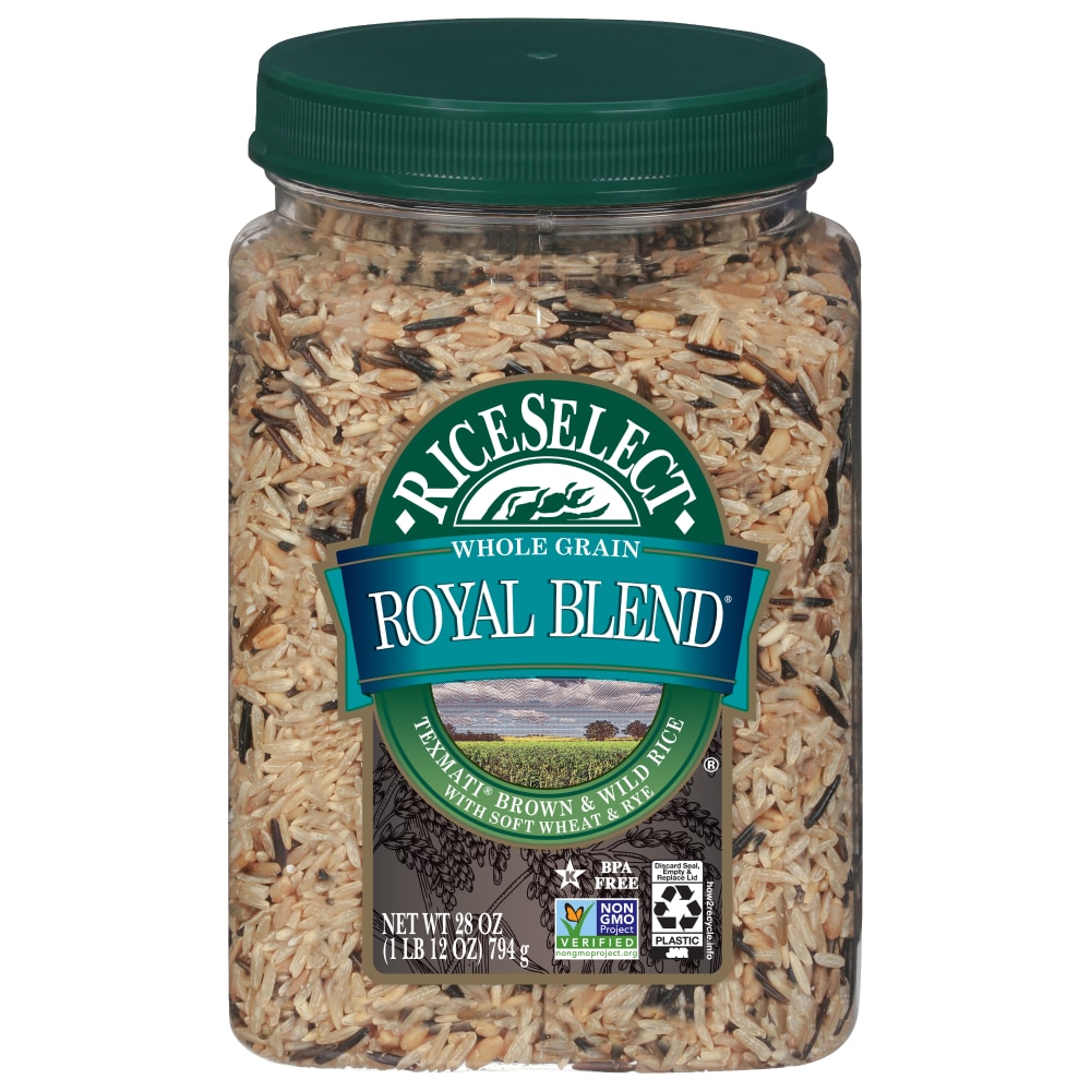 RiceSelect Texmati Whole Grain Brown & Wild Royal Blend 28 Oz Jar