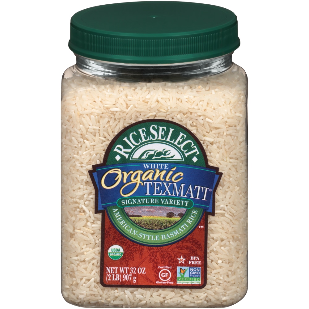 RiceSelect Texmati Organic White 32 Oz Jar 4ct Case