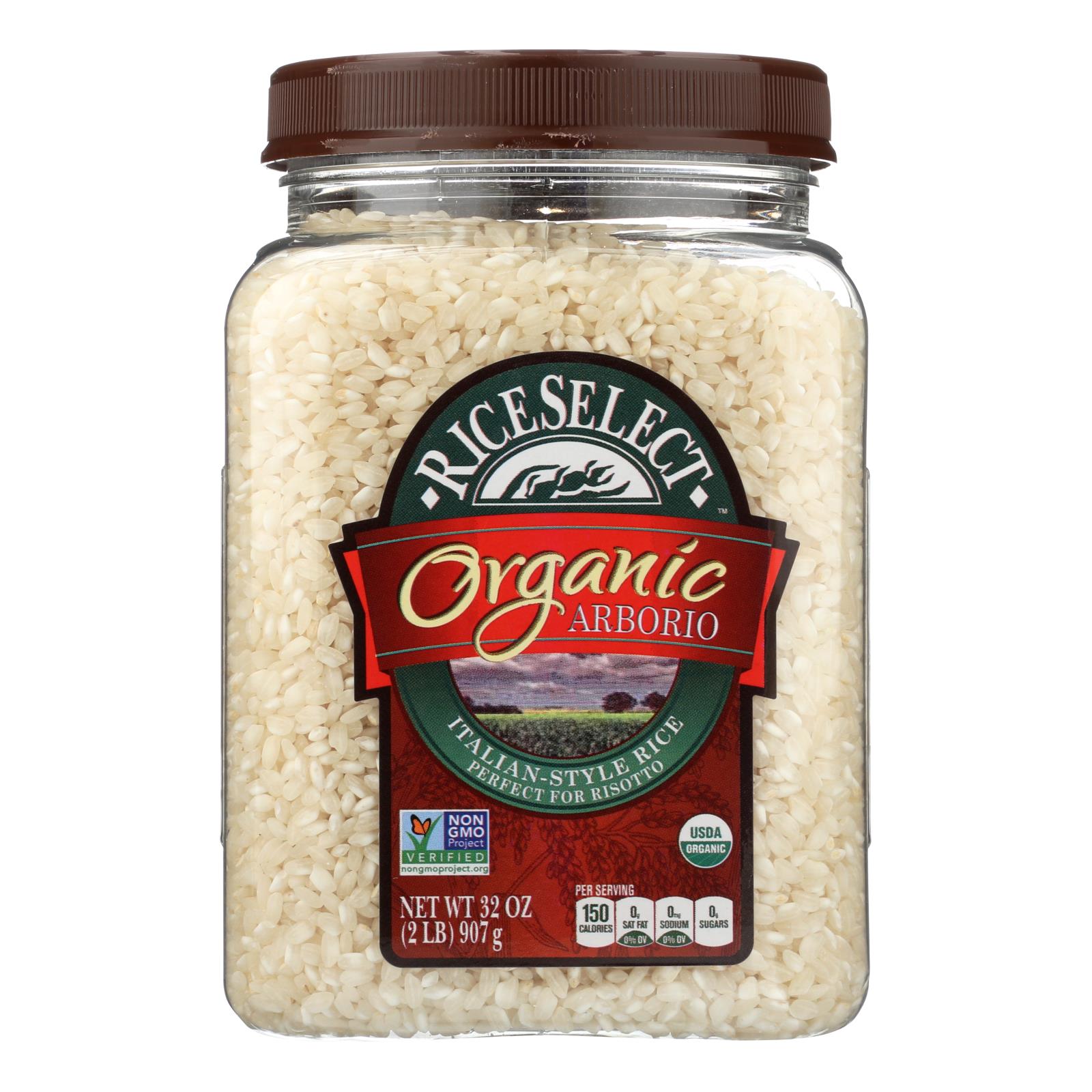 RiceSelect Texmati Organic Arborio 32 Oz Jar 4ct Case