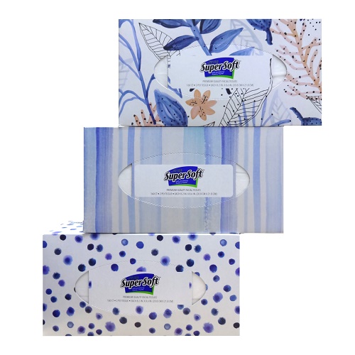 Super Soft S.S Facial Tissue 160ct 2-ply Asst-whole