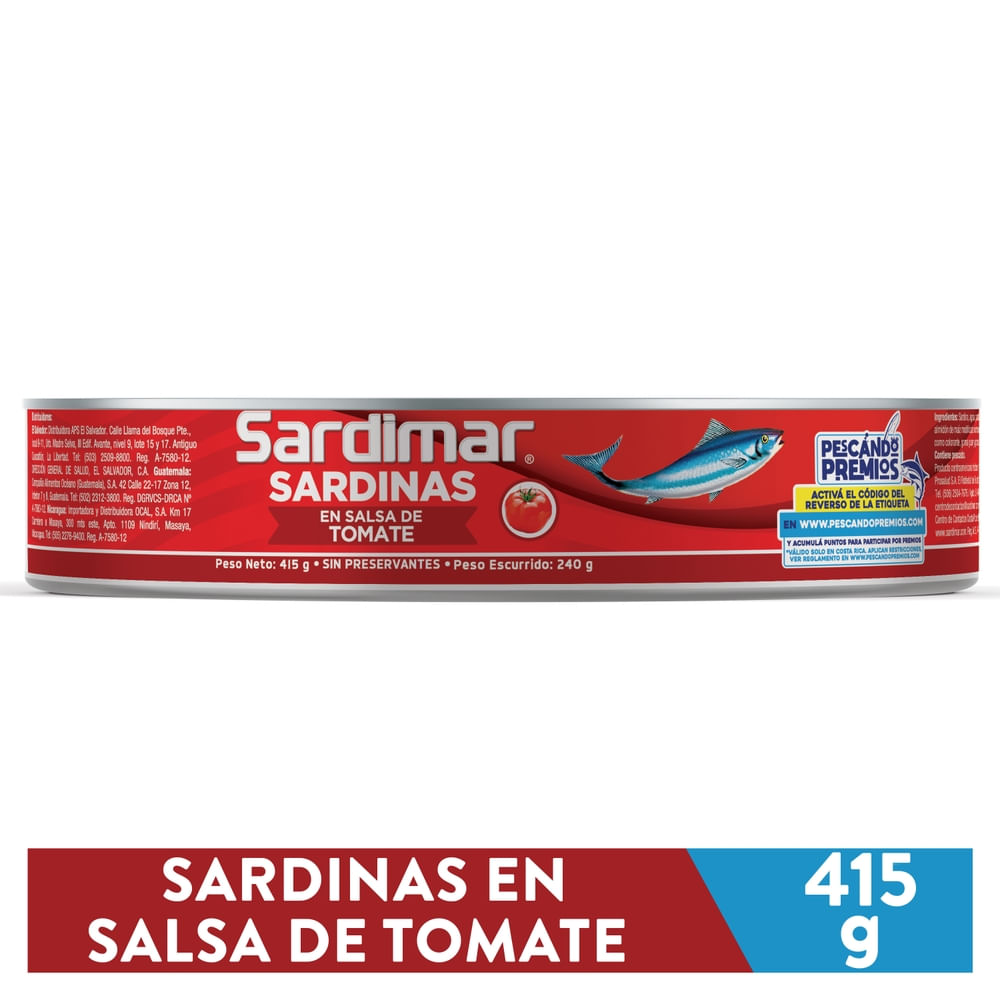 Sardimar Sardina Ovalada Salsa De Tomate - 415 G