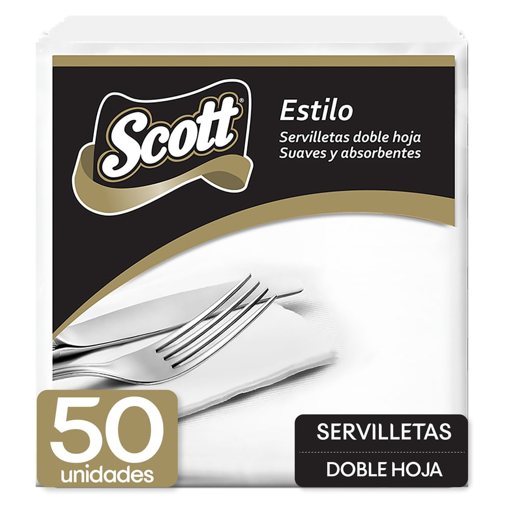 Scott Servilletas Estilo Blanca - 50 Unidades