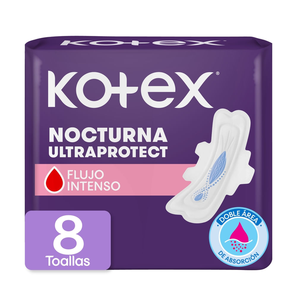 Kotex Nocturna Con Alas 8 Und