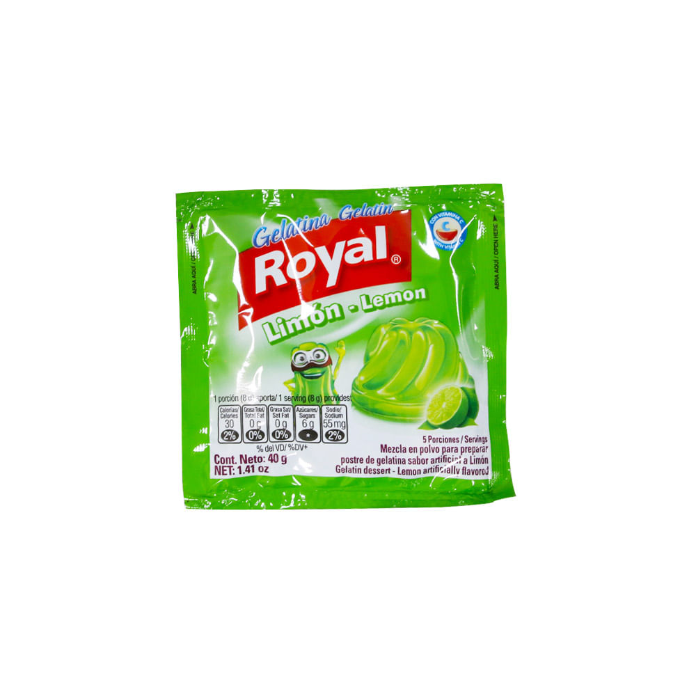 Royal Gelatina Sabor Limón 40 Gr