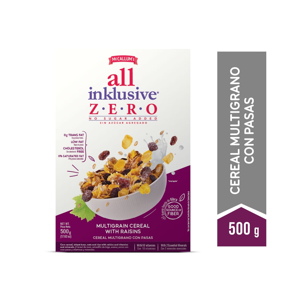 Mc Callums Cereal All Inklusive Multigrano Y Pasas - 500 G