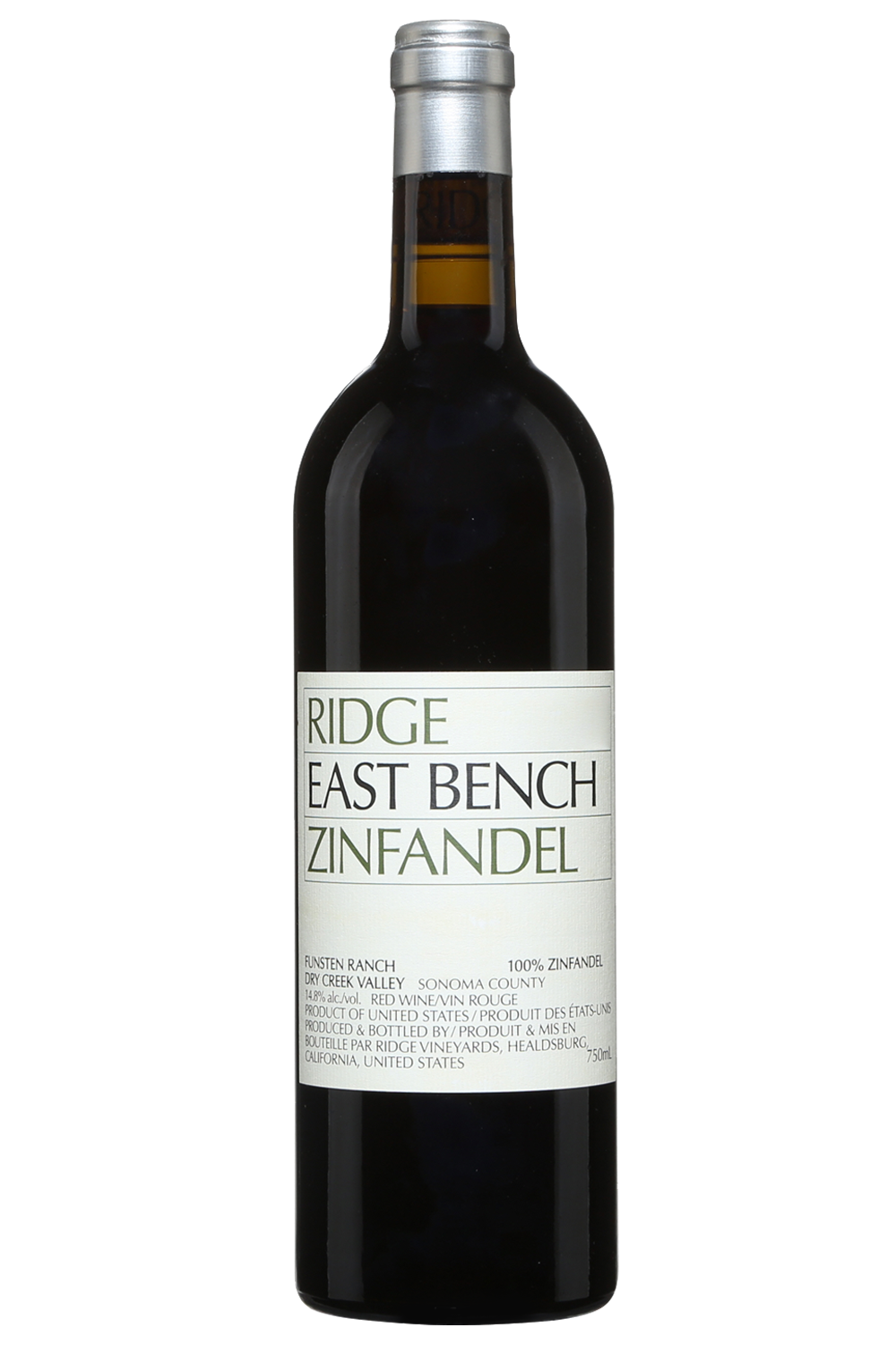 Ridge 2018 Vineyards Zinfandel East Bench Dry Creek Valley 750ml