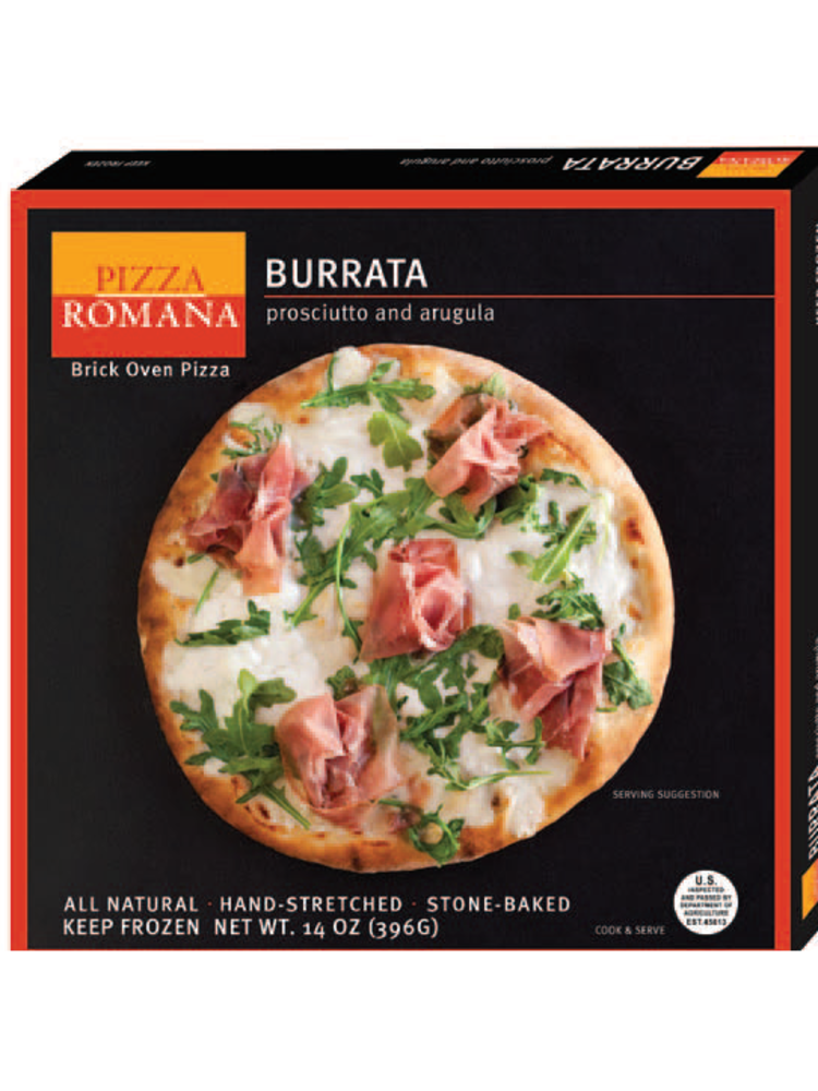 Pizza Romana Burrata With Proscuitto And Arugula Brick Oven Pizza, Marche, Italy