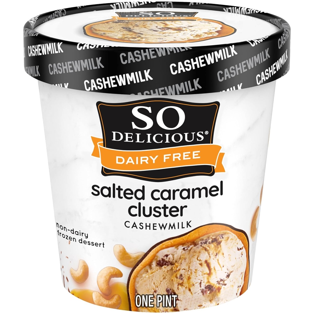 So Delicious Dairy Free Salted Caramel Cluster Cashew Milk Frozen Dessert - 16oz