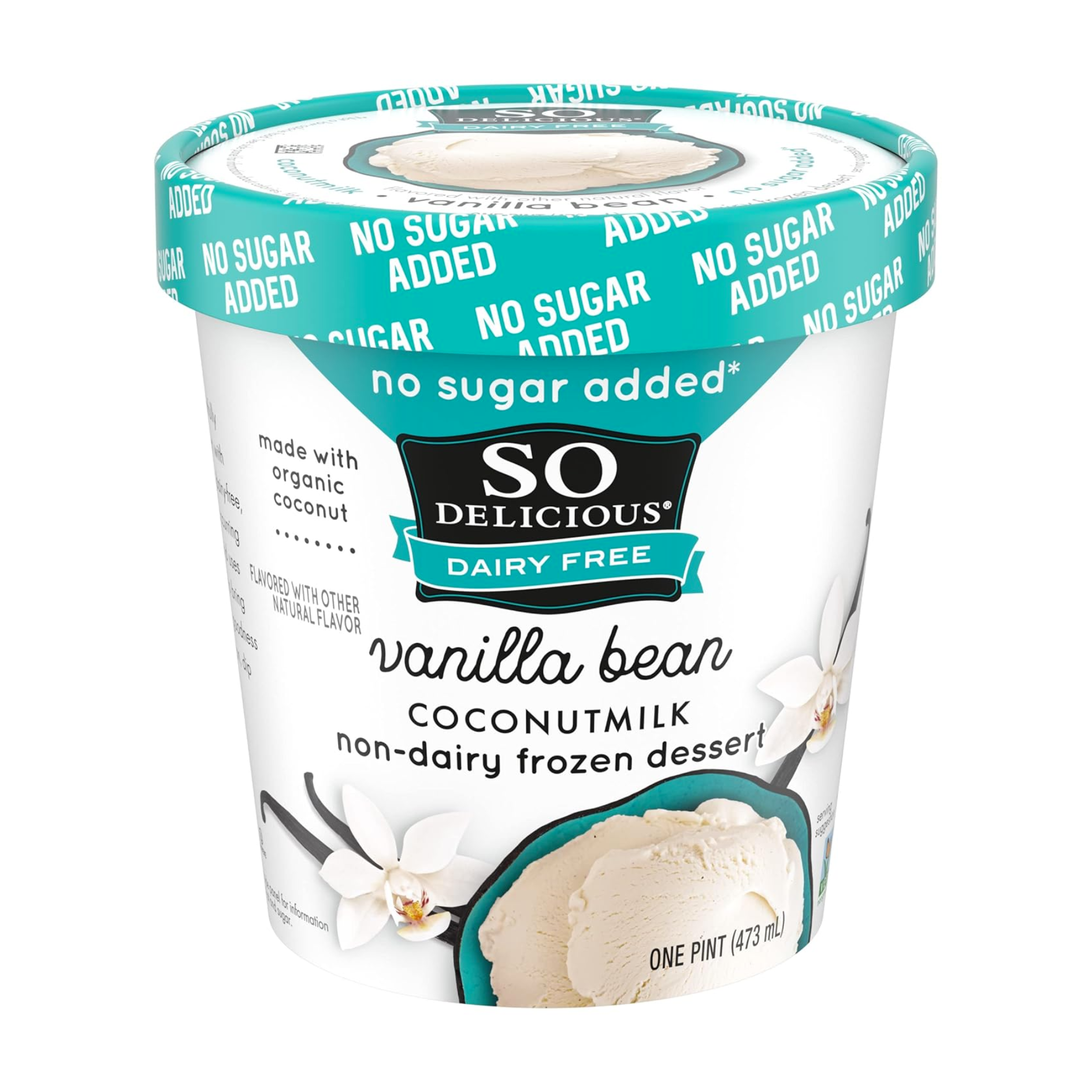So Delicious Dairy Free Coconut Milk Frozen Dessert Vanilla Bean, 1 Pint