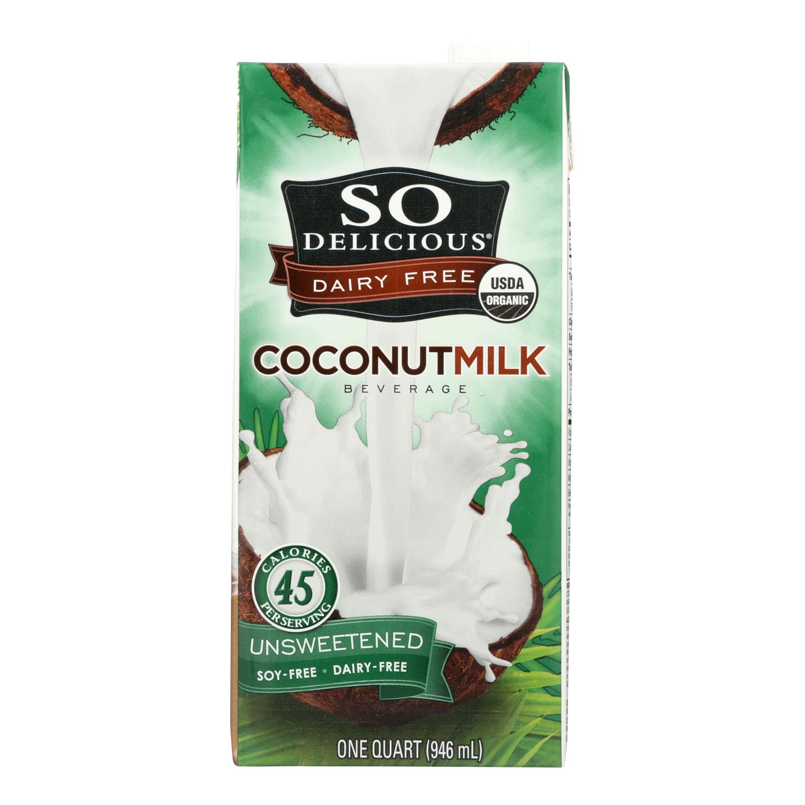 So Delicious Dairy Free – Organic Coconut Milk Beverage Unsweetened, 32 Oz