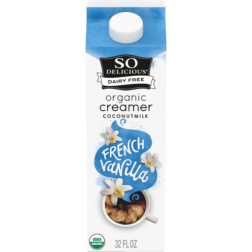 So Delicious Dairy Free Organic Coconut Milk Creamer, French Vanilla, Vegan, Non-GMO Project Verified, 1 Quart