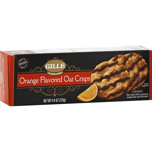 Gille Oat Crisps, Orange Flavored Crisps - 4.4 Oz