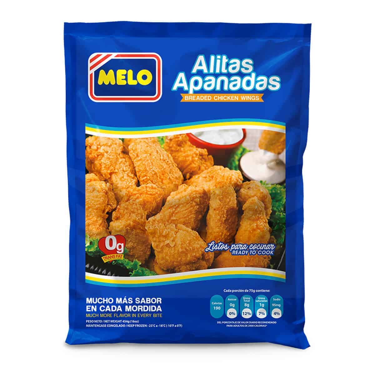 Melo Alitas Apanadas 454 G