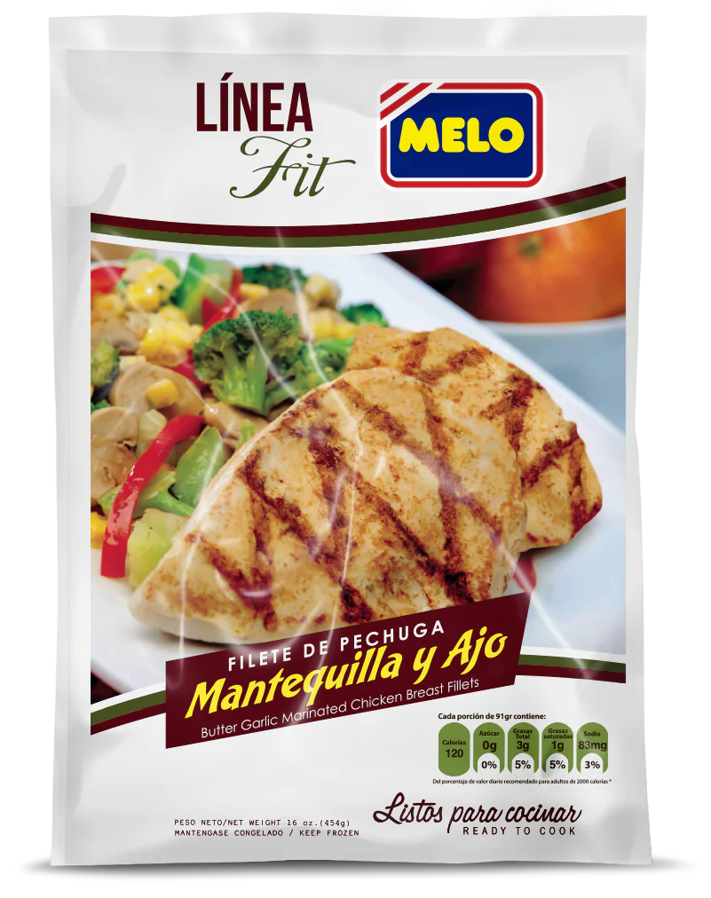 Melo Filete Pechuga Mantequilla Y Ajo 454 G