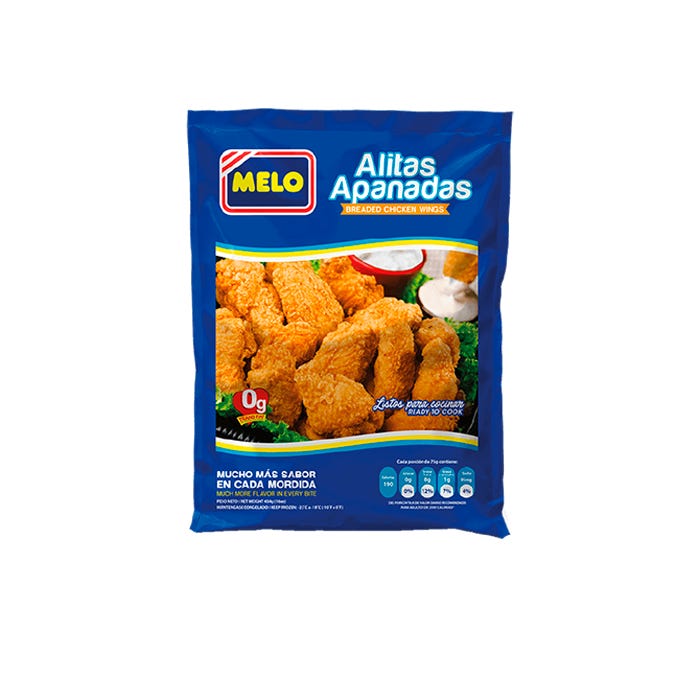 Melo Breaded Hot Chicken Wings 16oz