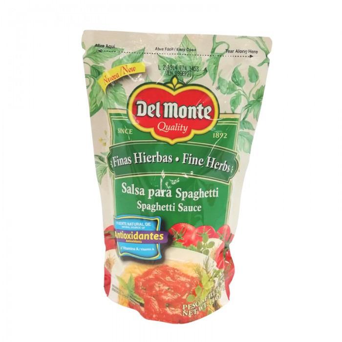 Del Monte Salsa Para Spaghetti Finas Hierbas 397 G