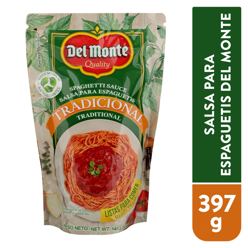 Del Monte Salsa Tomate Tradicional - 396 G